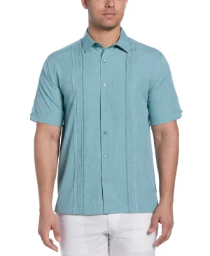 Geo Embroidered Panel Chambray Shirt