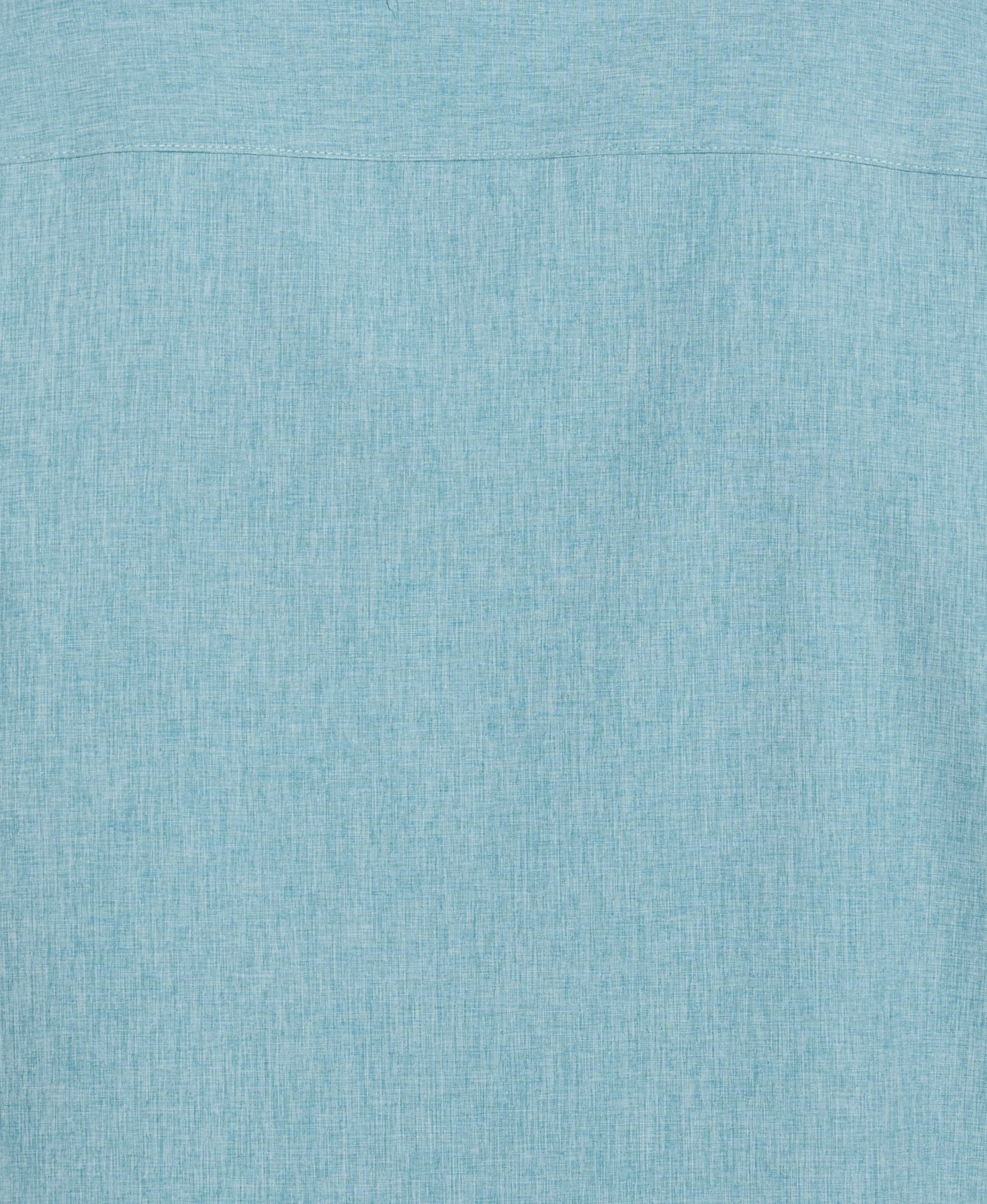 Geo Embroidered Panel Chambray Shirt