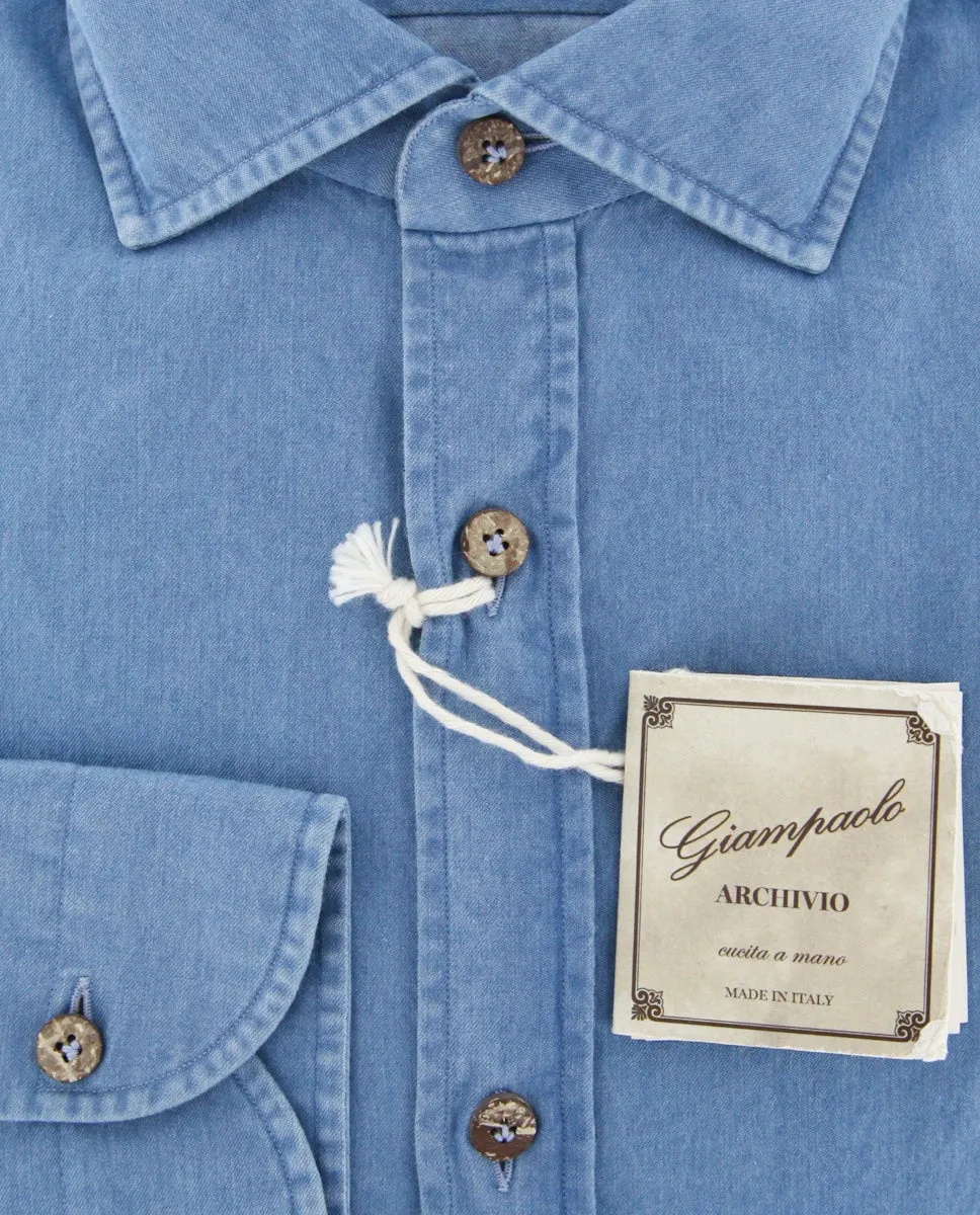 Giampaolo Blue Chambray Shirt - Extra Slim