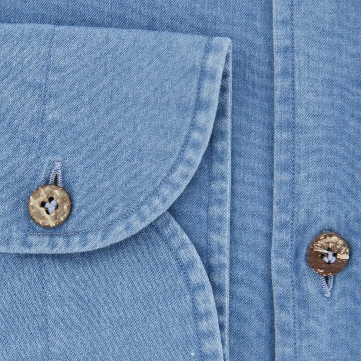 Giampaolo Blue Chambray Shirt - Extra Slim