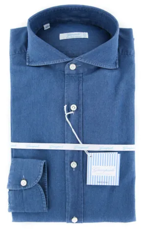 Giampaolo Blue Chambray Shirt - Extra Slim