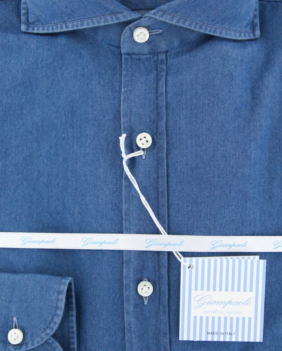 Giampaolo Blue Chambray Shirt - Extra Slim