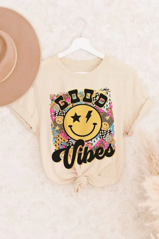 GOOD VIBES COLLAGE GRAPHIC TEE