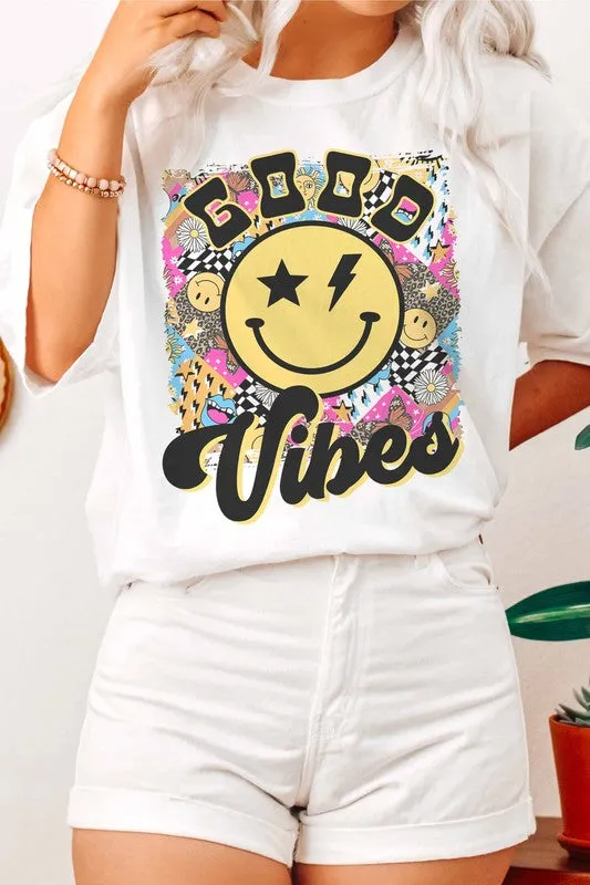 GOOD VIBES COLLAGE GRAPHIC TEE