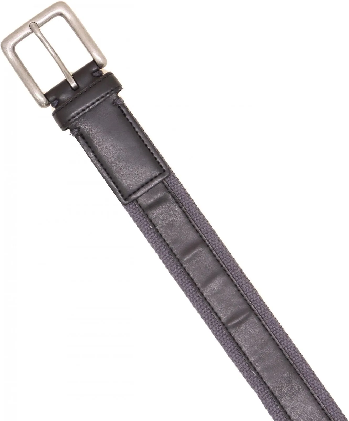 Goodfellow & Co. Men's 35mm Faux Leather Web Belt With Overlay
