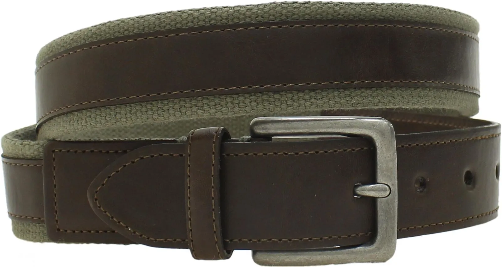 Goodfellow & Co. Men's 35mm Faux Leather Web Belt With Overlay