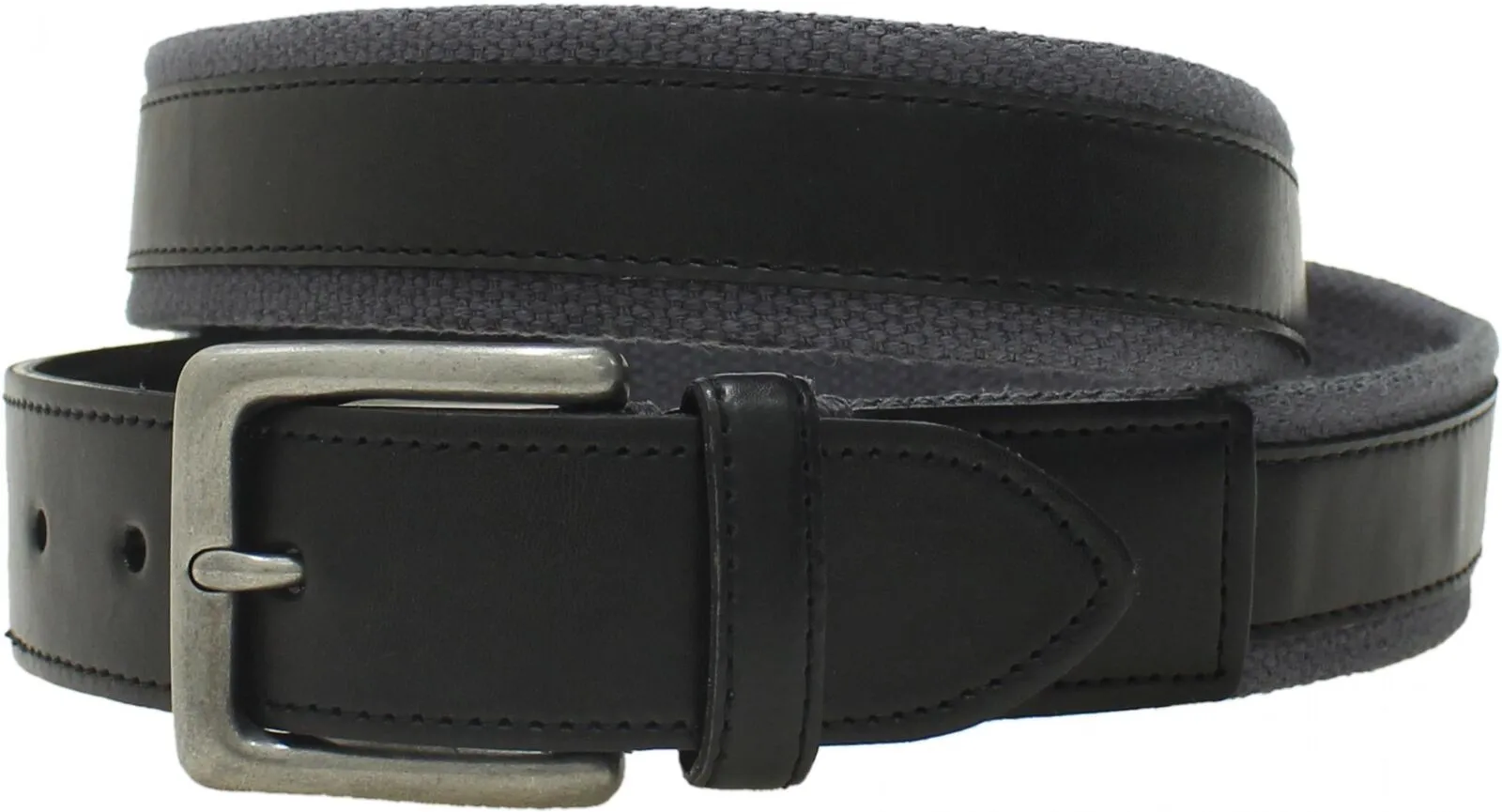 Goodfellow & Co. Men's 35mm Faux Leather Web Belt With Overlay