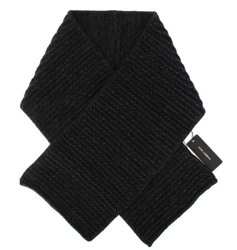Gray Cashmere Wool Scarf