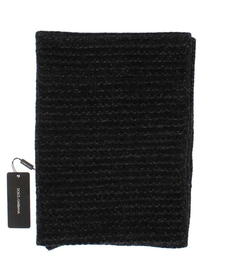 Gray Cashmere Wool Scarf