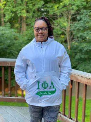 Greek Letter Packable Windbreaker Jacket
