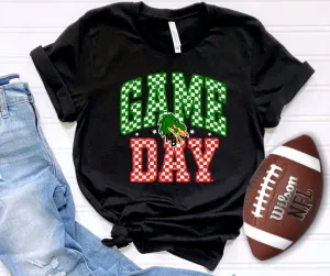 Green & Red Dragons Checkered Game Day Black Styles