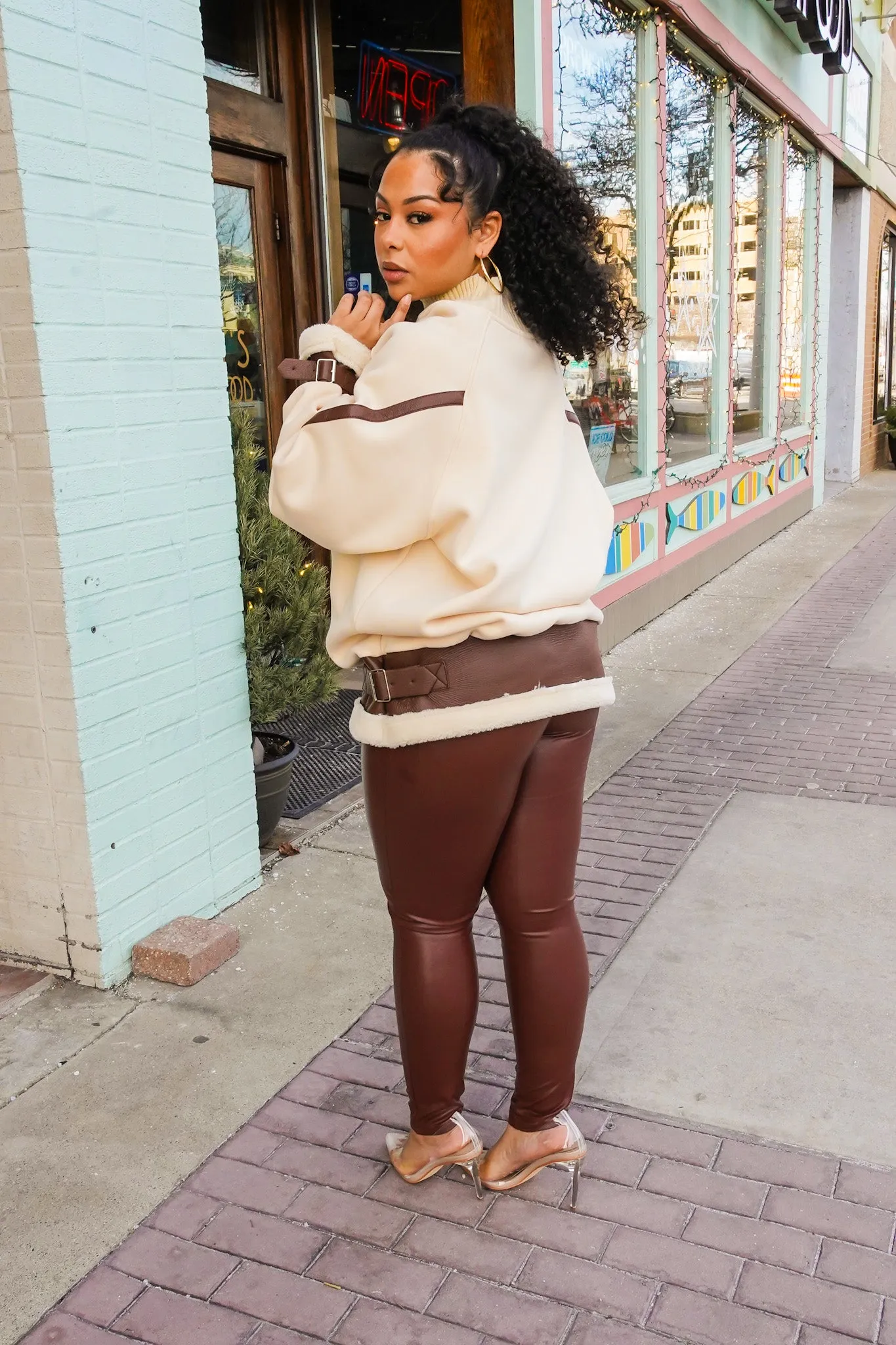 Hanna Faux Leather High Rise Leggings