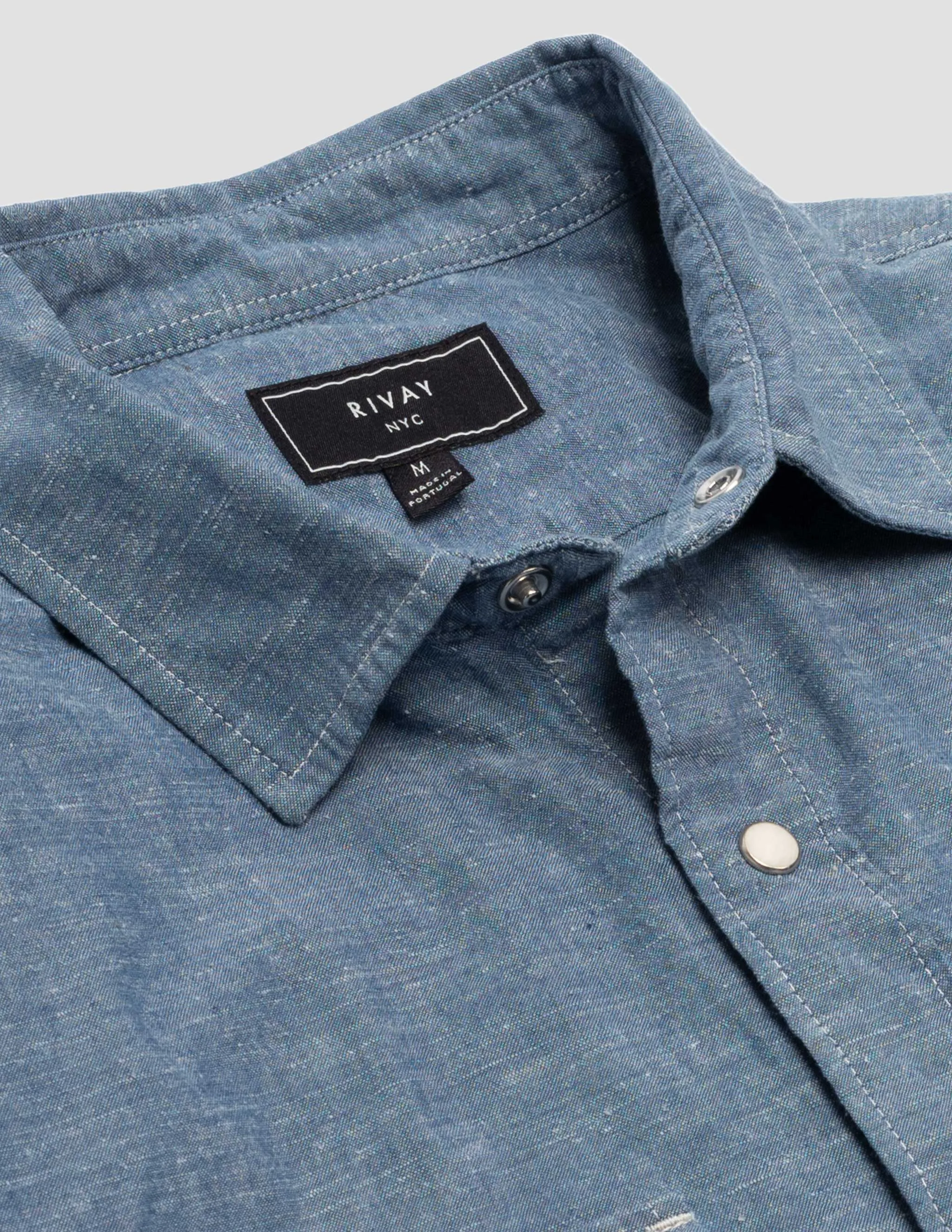 Harrison Western Shirt in Chambray
