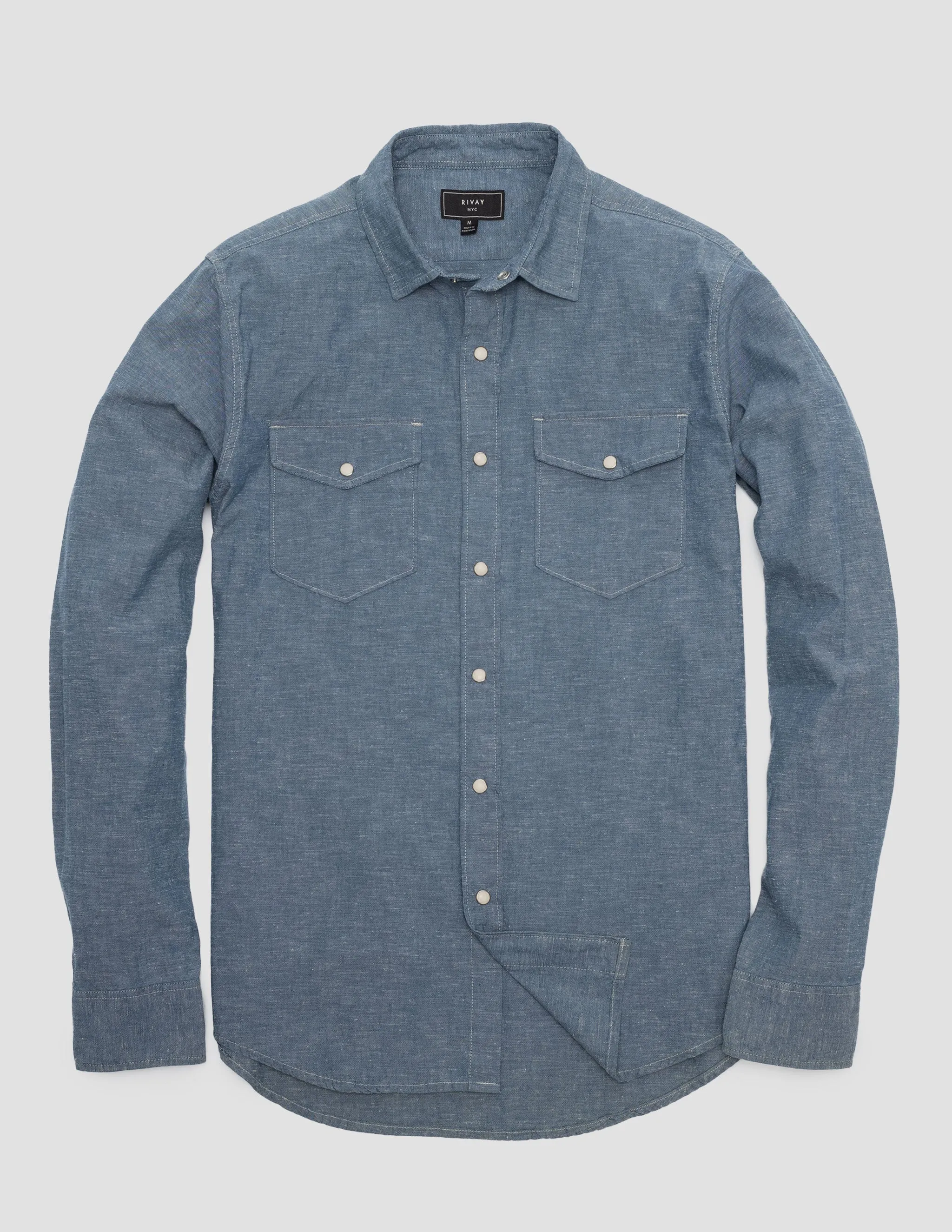 Harrison Western Shirt in Chambray