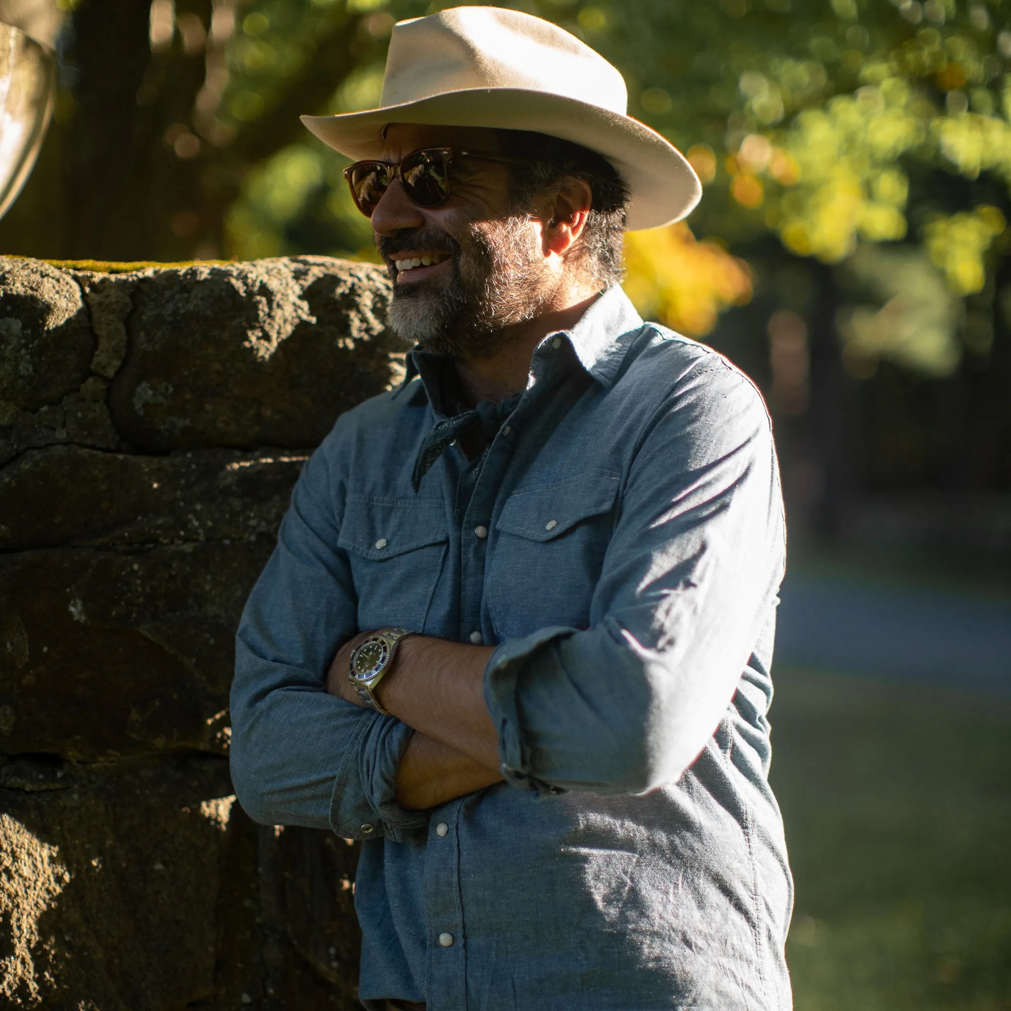 Harrison Western Shirt in Chambray
