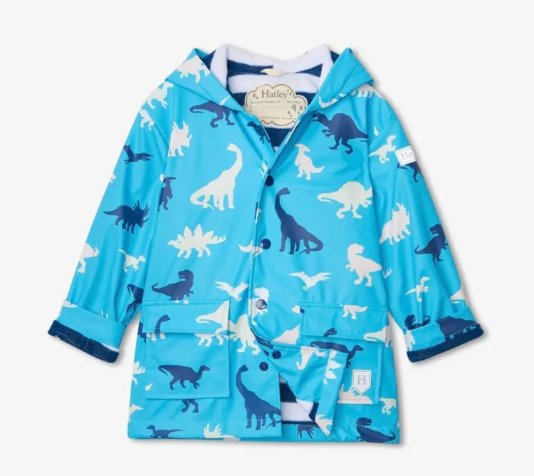 Hatley Colour Changing Prehistoric Dinos Splash Jacket : Sizes 2 to 12