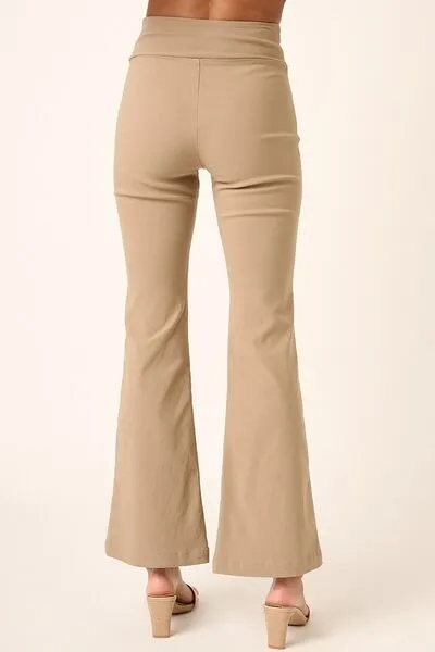 Hazel Blues® |  Mittoshop Surplice V Waist Flare Pants