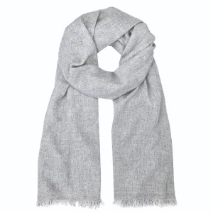 Heather Gray Handloom Cashmere Scarf