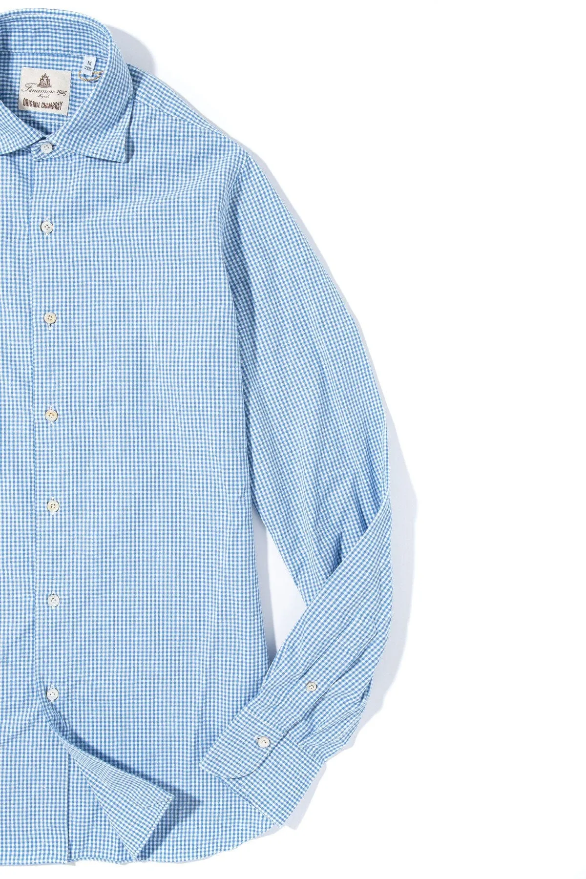 Hexie Cotton Check in Blue