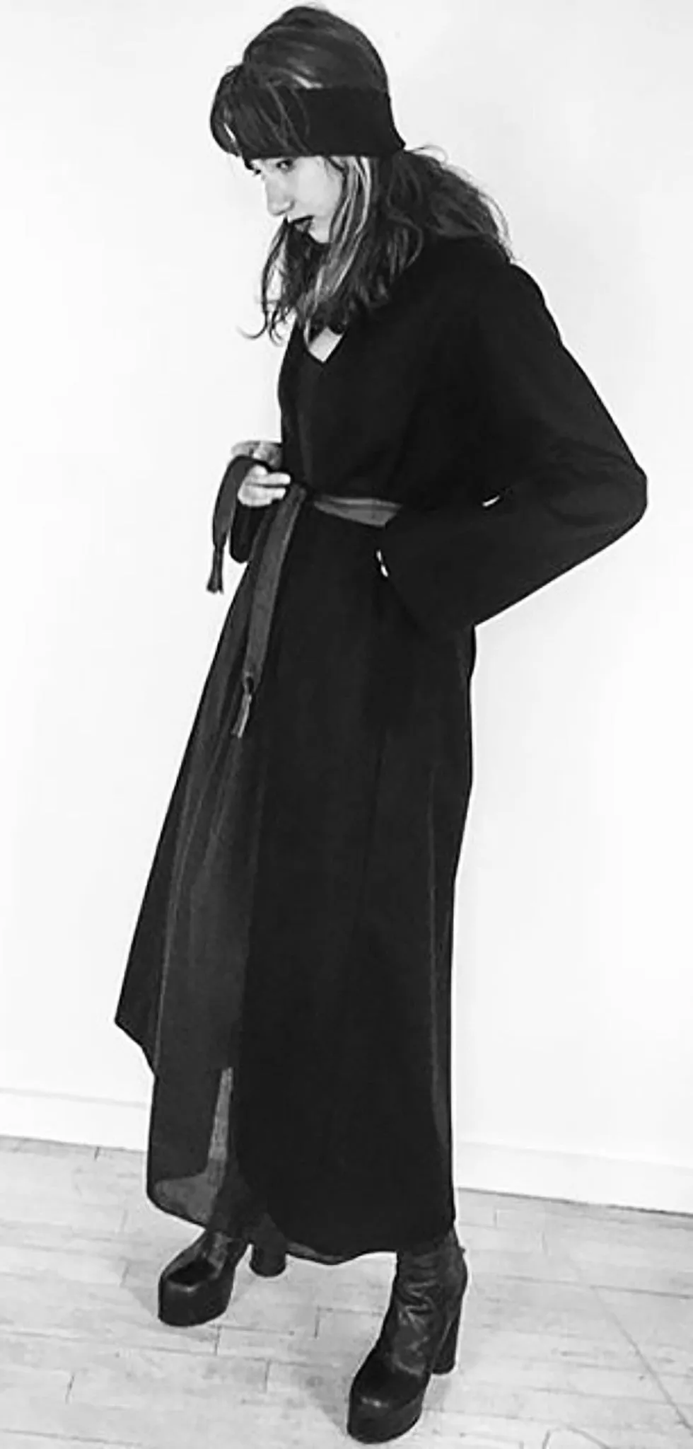 High Collar Long Cashmere Coat