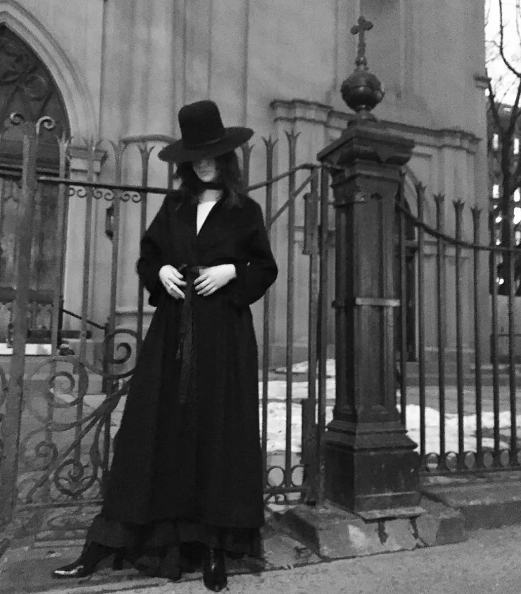 High Collar Long Cashmere Coat
