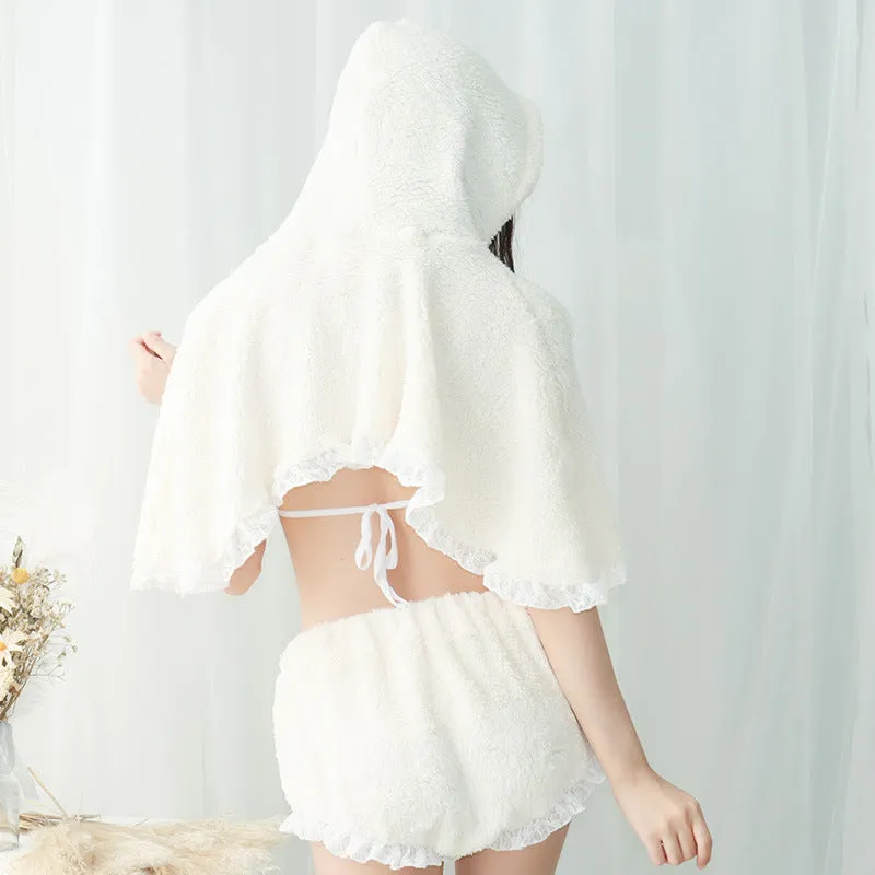 Hooded Cape Bikini Underwear Set UB6174