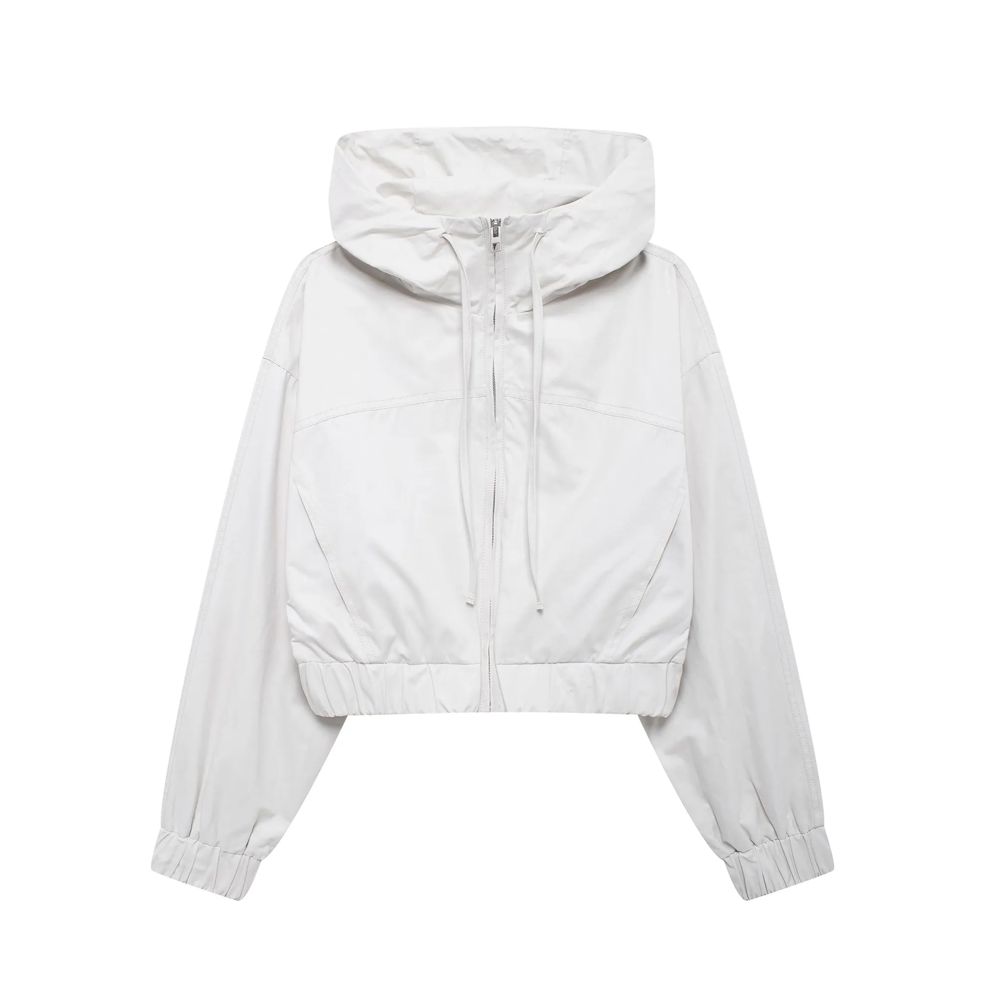Hooded Windbreaker Zip Up Jacket