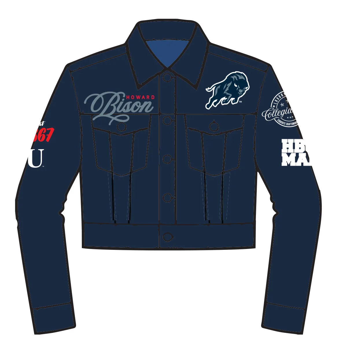 HOWARD UNIV. | CROP Dark Navy DENIM