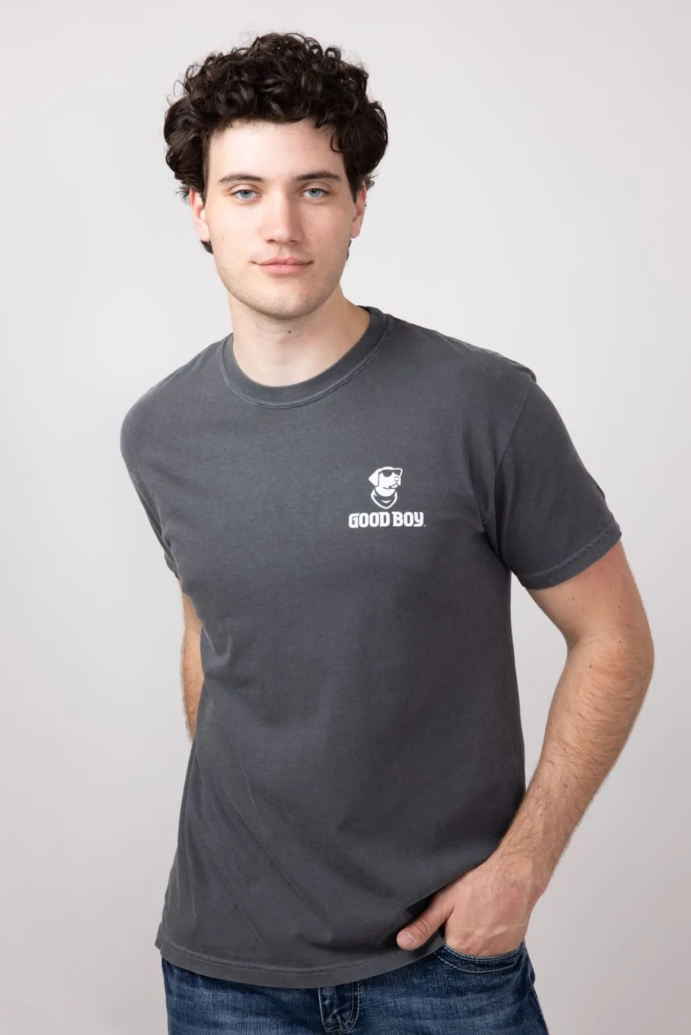 Hunt Club Dog T-Shirt for Men in Pepper | 2207-PEPPER