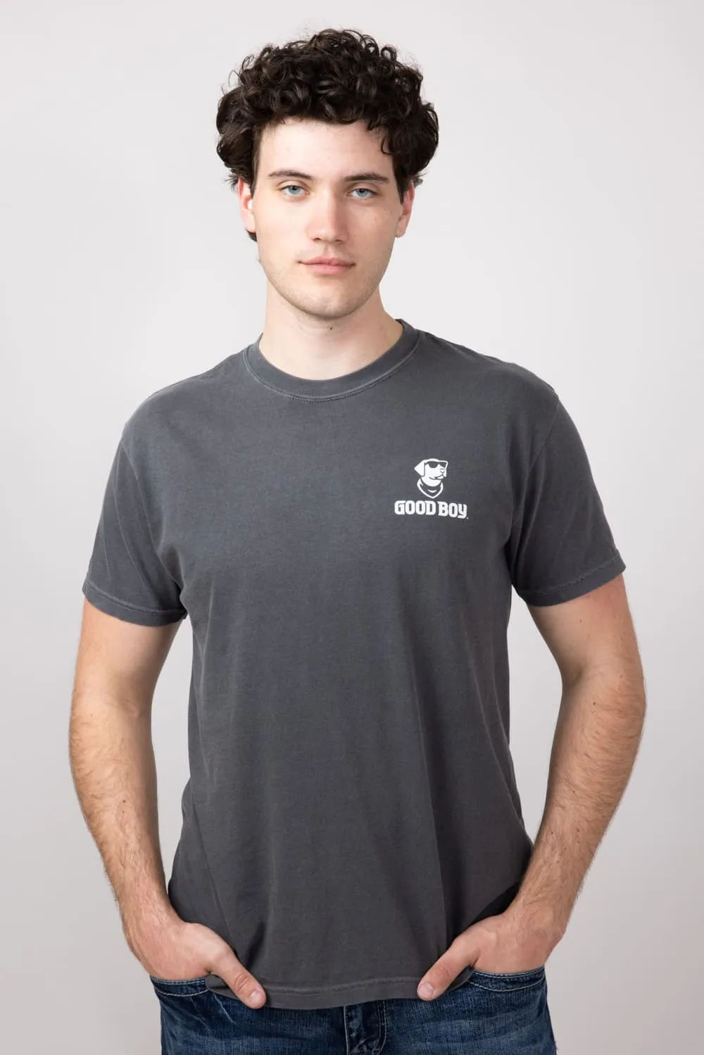 Hunt Club Dog T-Shirt for Men in Pepper | 2207-PEPPER