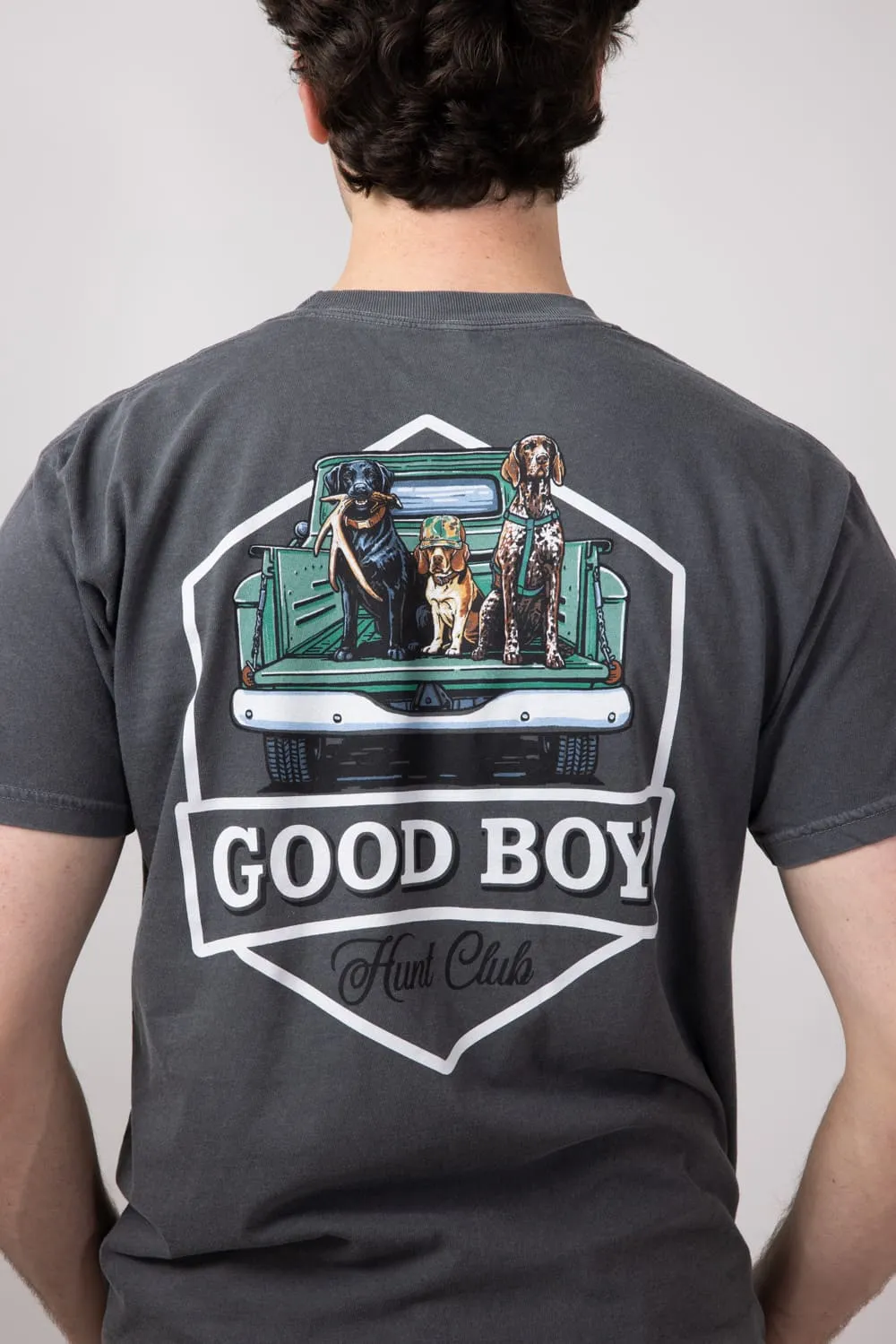 Hunt Club Dog T-Shirt for Men in Pepper | 2207-PEPPER
