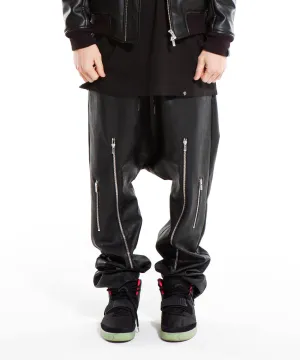 Hupot Zipper Drop Crotch Pants