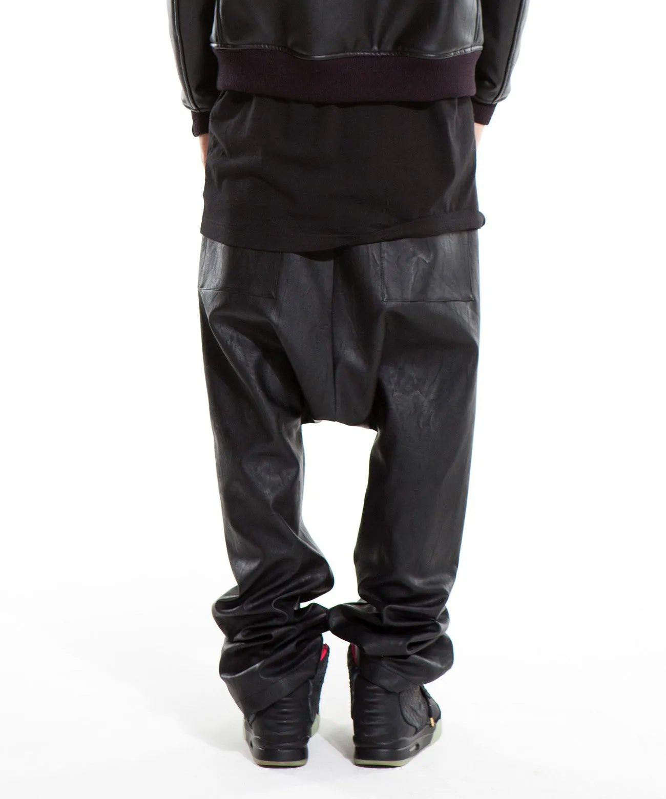 Hupot Zipper Drop Crotch Pants