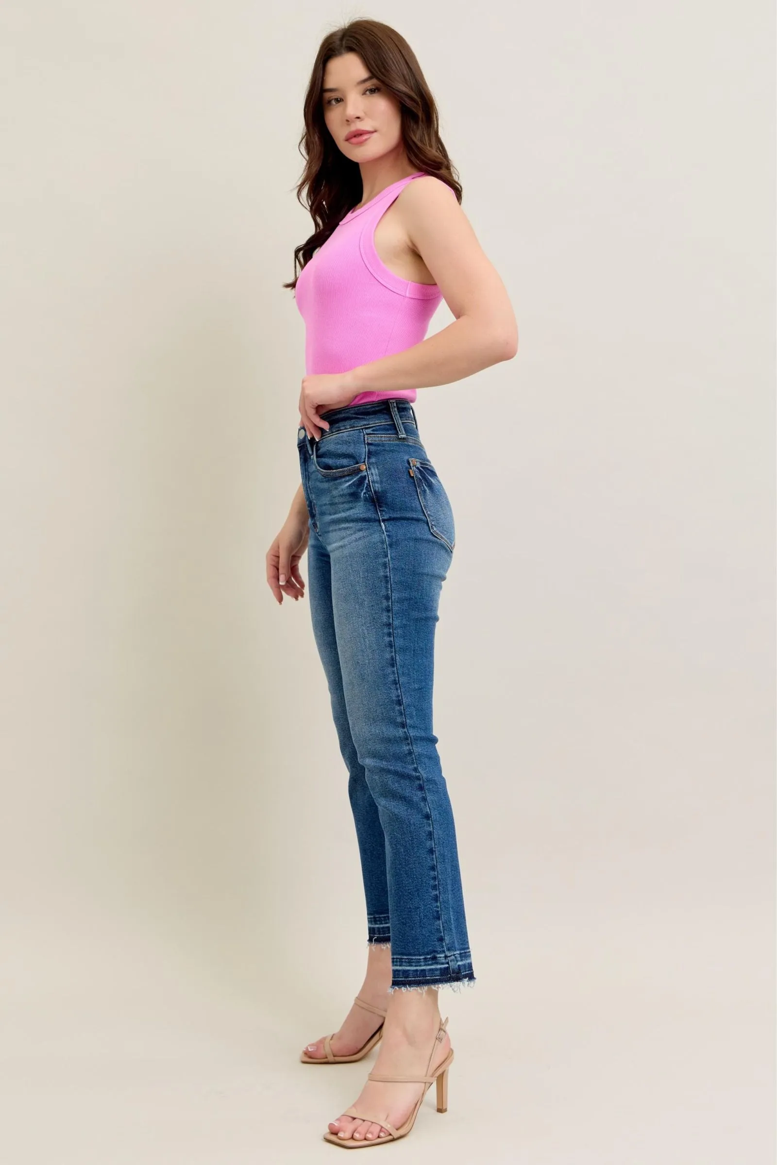 HW Vintage Wash Release Hem Kick Flare
