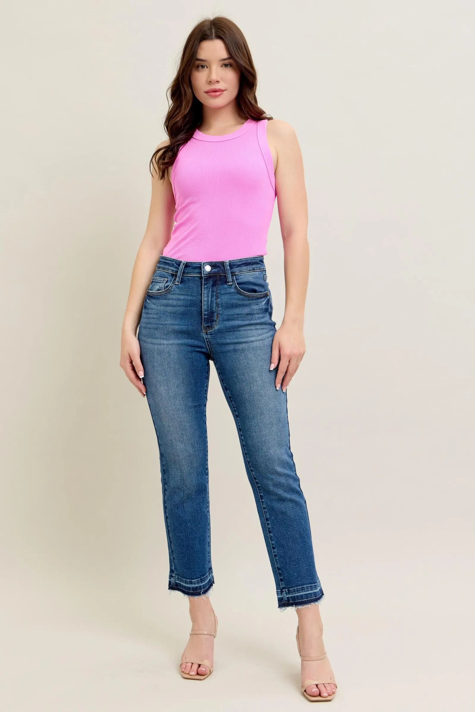 HW Vintage Wash Release Hem Kick Flare