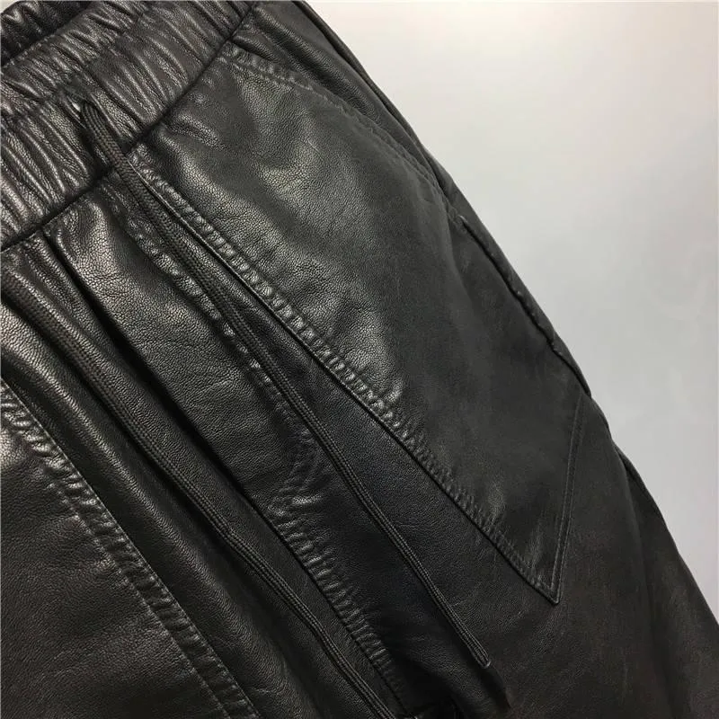 Idopy Men's Faux Leather Harem Pants