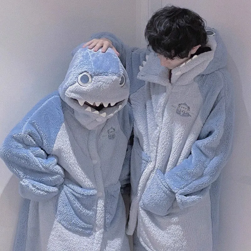 INSTOCK-Cute cartoon coral fleece one-piece pajamas for women