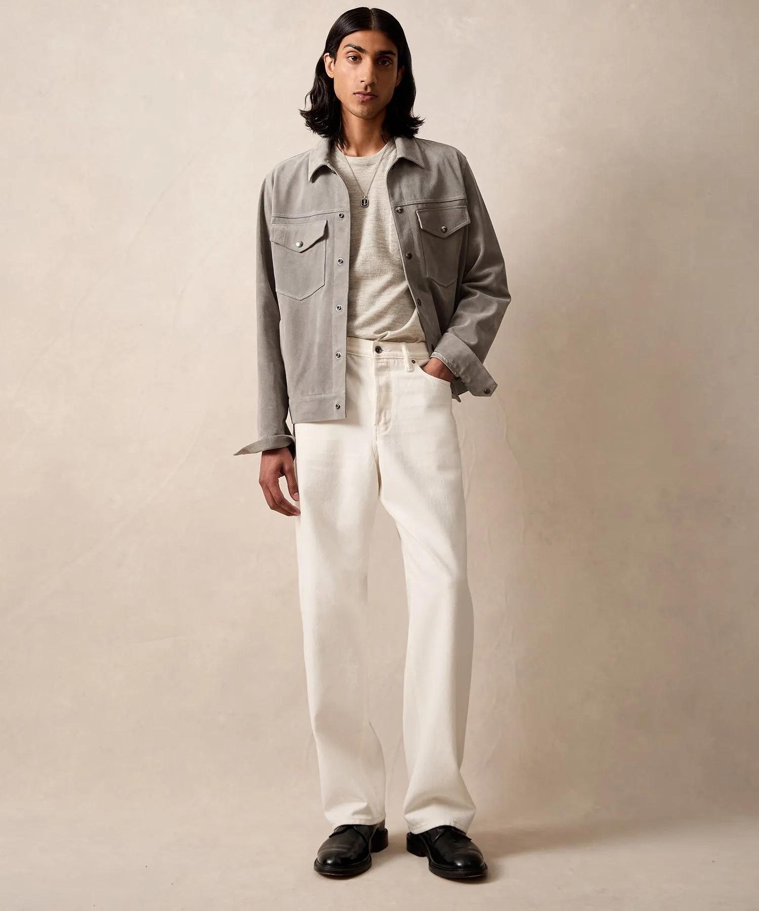 Italian Suede Snap Dylan Jacket