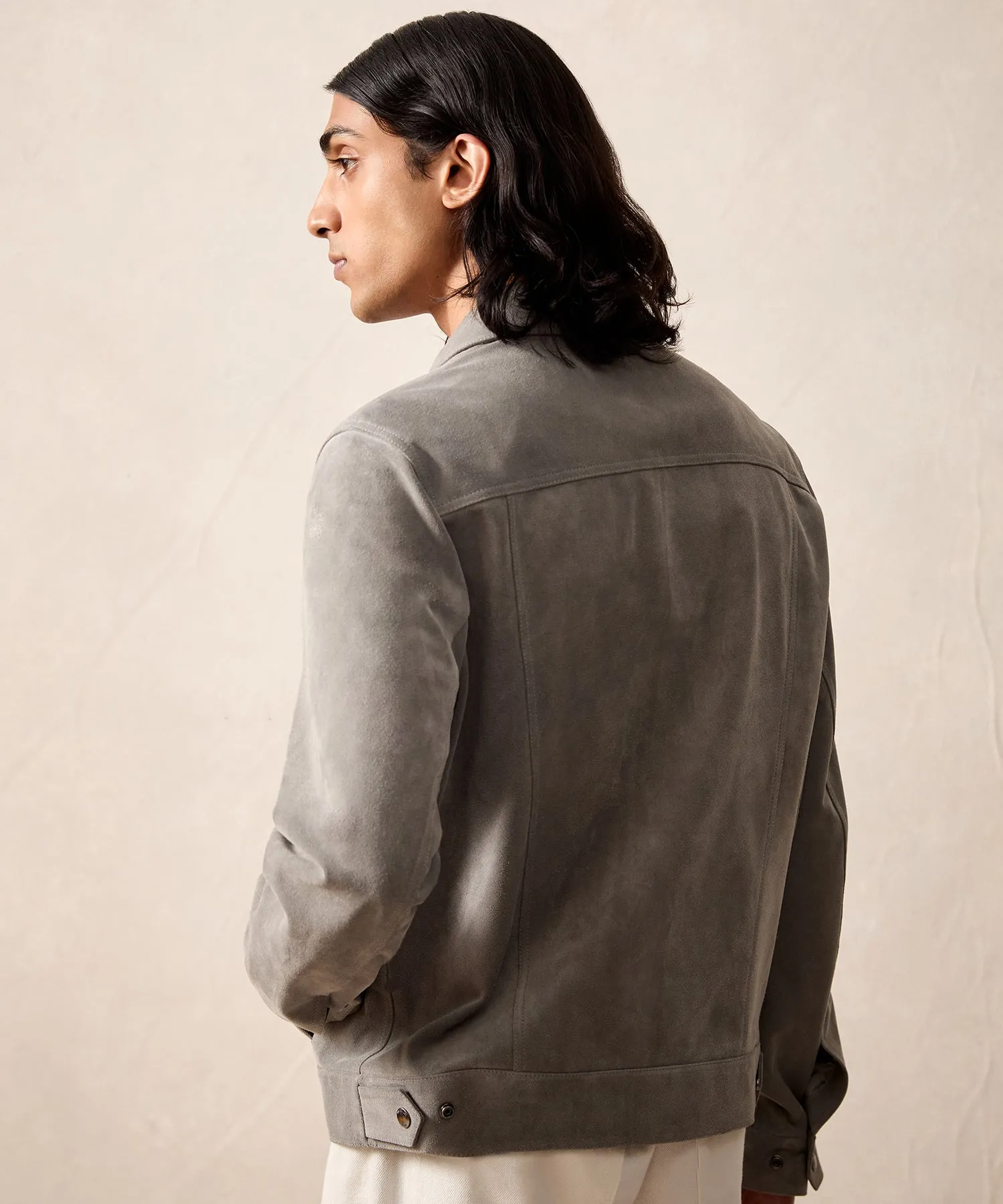 Italian Suede Snap Dylan Jacket