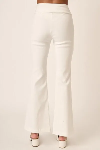 Ivory Surplice V Waist Flare Pants