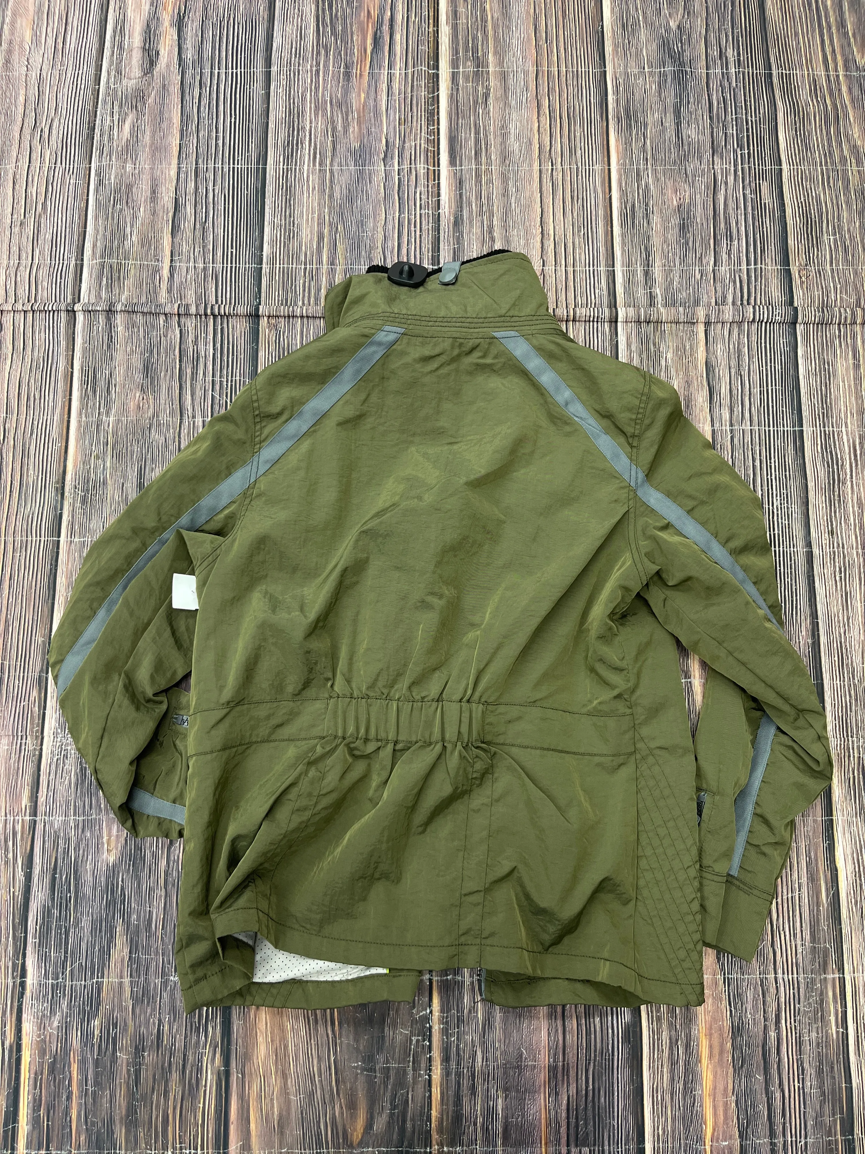 Jacket Windbreaker By Clothes Mentor In Green, Size: L