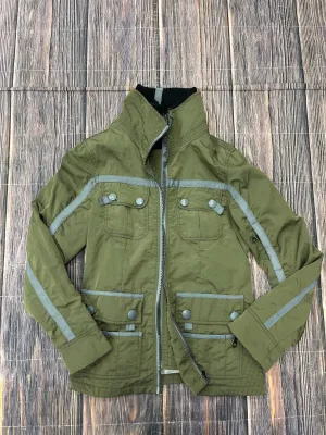 Jacket Windbreaker By Clothes Mentor In Green, Size: L