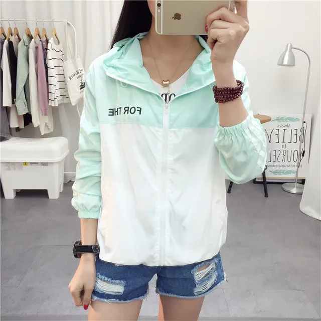 Jackets Women 2018 New Fashion Bomber Jacket Women's Hooded Basic Jacket Casual Thin Windbreaker Female Outwear Women Coat