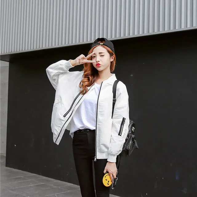 Jackets Women 2018 New Fashion Bomber Jacket Women's Hooded Basic Jacket Casual Thin Windbreaker Female Outwear Women Coat
