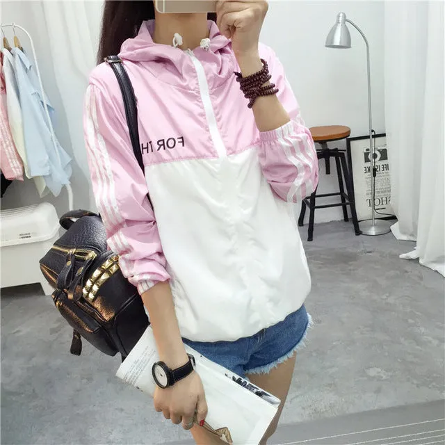 Jackets Women 2018 New Fashion Bomber Jacket Women's Hooded Basic Jacket Casual Thin Windbreaker Female Outwear Women Coat