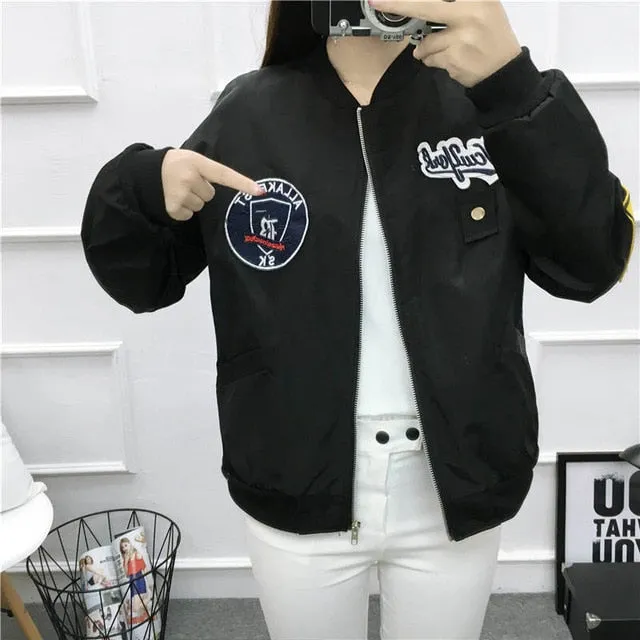 Jackets Women 2018 New Fashion Bomber Jacket Women's Hooded Basic Jacket Casual Thin Windbreaker Female Outwear Women Coat
