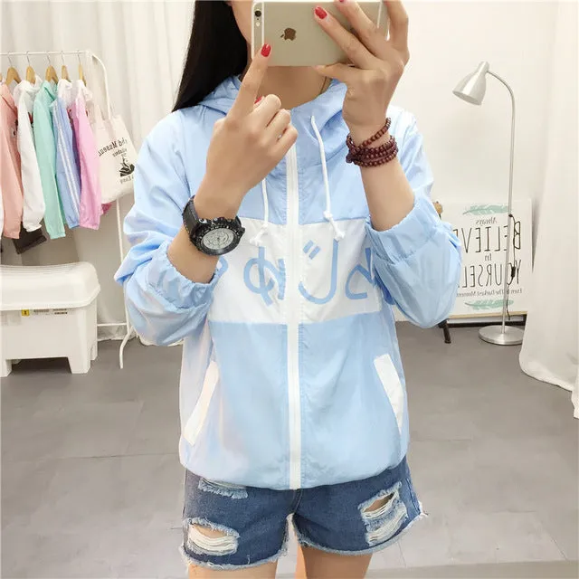 Jackets Women 2018 New Fashion Bomber Jacket Women's Hooded Basic Jacket Casual Thin Windbreaker Female Outwear Women Coat