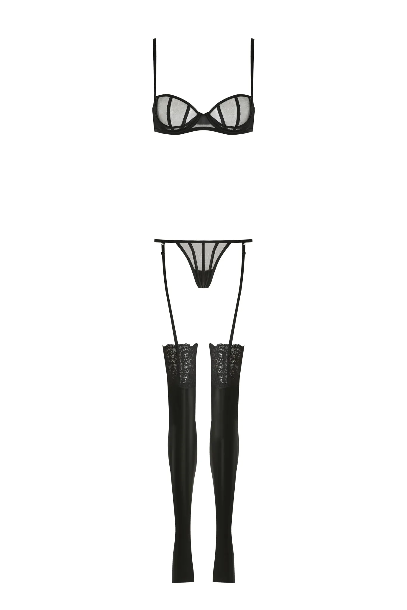 JACQUELINE 3 PIECE SET - BLACK