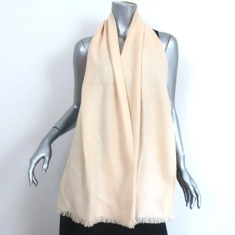 Jil Sander Embroidered Logo Scarf Light Beige