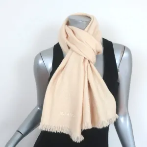 Jil Sander Embroidered Logo Scarf Light Beige